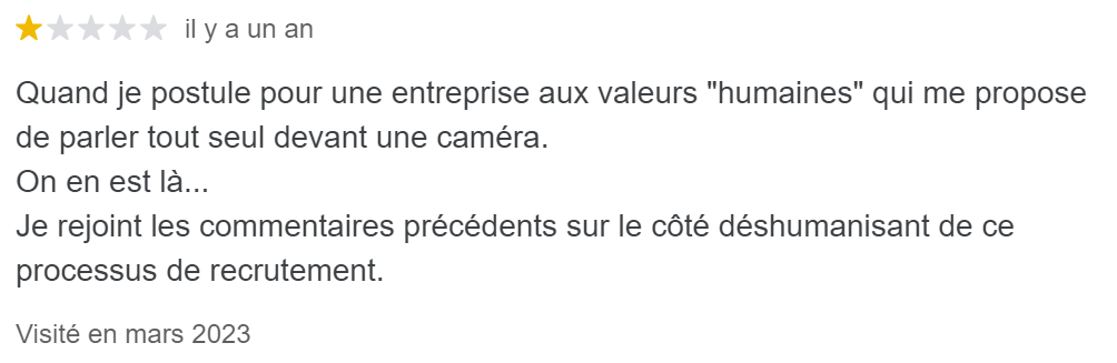 Expérience candidat entretien visoconférence différée