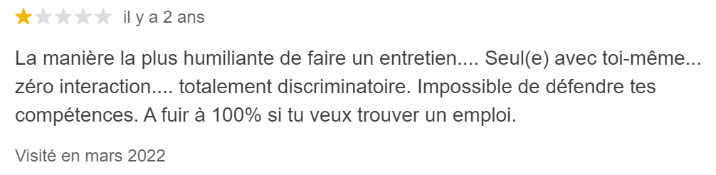 Expérience candidat entretien visoconférence différée